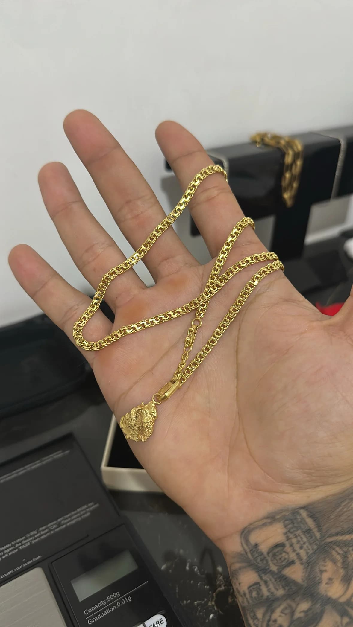 COLAR EM PRATA 100% legítima BANHADA A OURO18k.🔥
