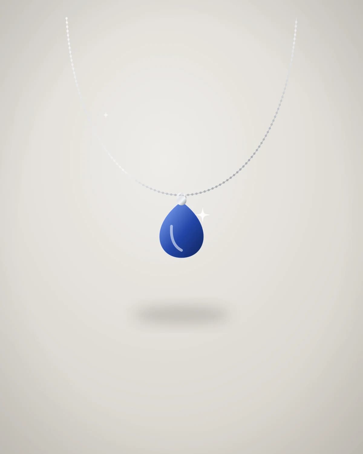 Colar Gota de Safira