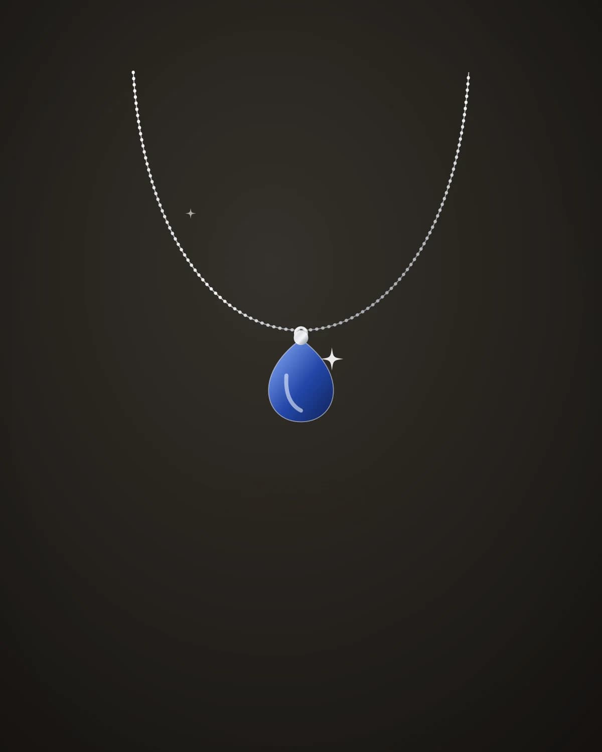 Colar Gota de Safira